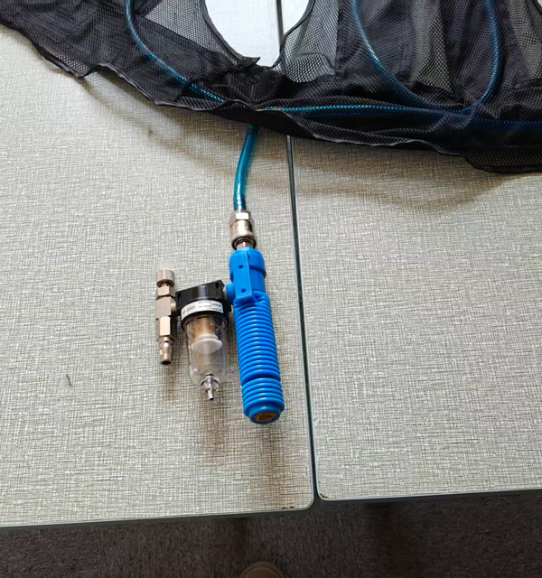 Senjoy Vortex Tube Cooling Vest med luftkompressor för metallurgi, smide, varv, svetsning, petroleumpanna, fabrik, sandblästring